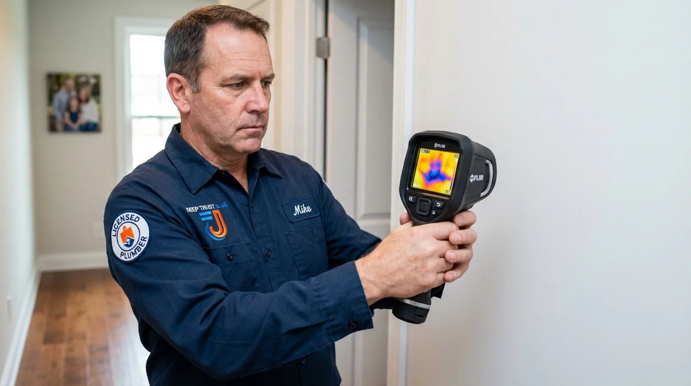 Thermal imaging leak detection by Johns Plumbing LLC in Presque Isle
